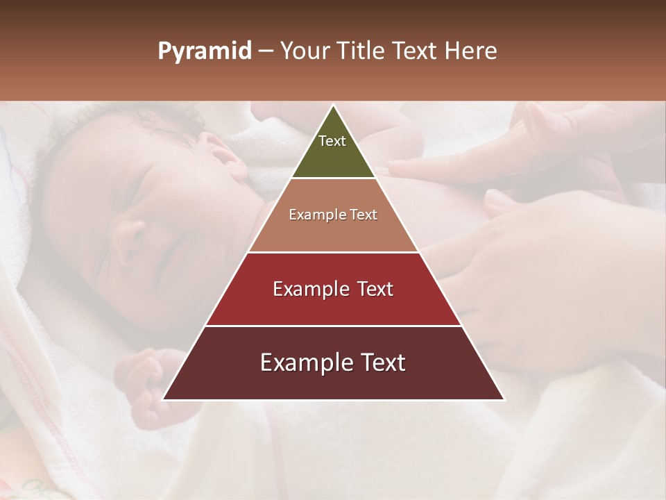 A Baby Laying On A Blanket Being Held By A Person PowerPoint Template