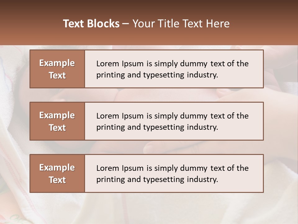 A Baby Laying On A Blanket Being Held By A Person PowerPoint Template