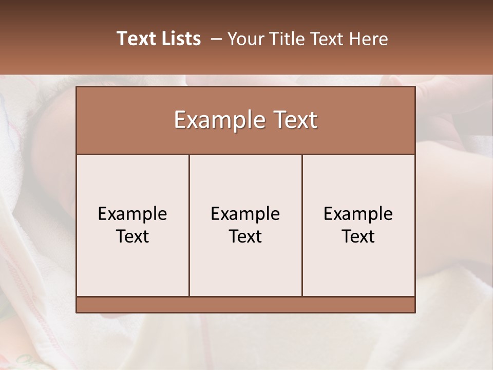 A Baby Laying On A Blanket Being Held By A Person PowerPoint Template
