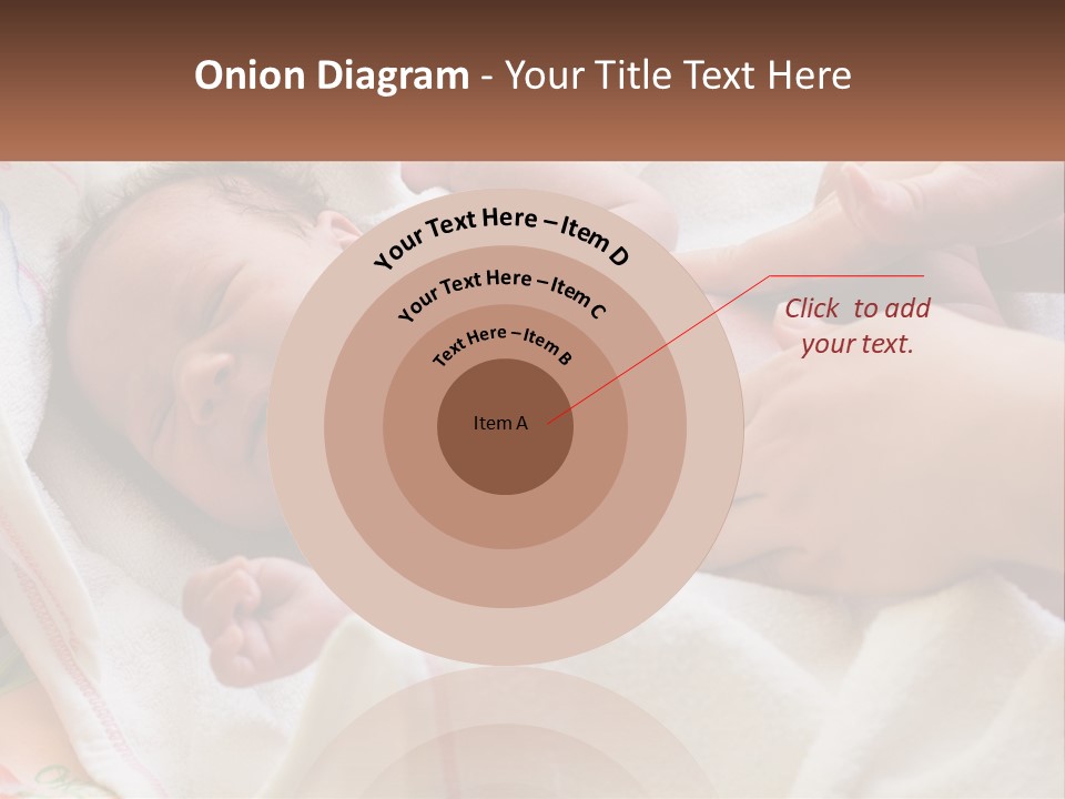 A Baby Laying On A Blanket Being Held By A Person PowerPoint Template