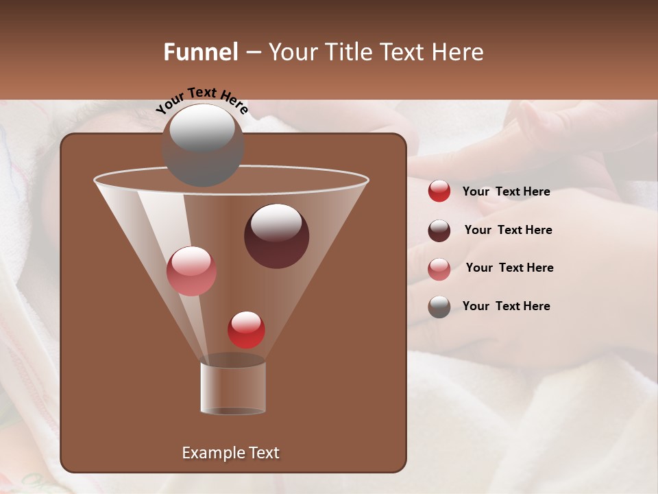 A Baby Laying On A Blanket Being Held By A Person PowerPoint Template