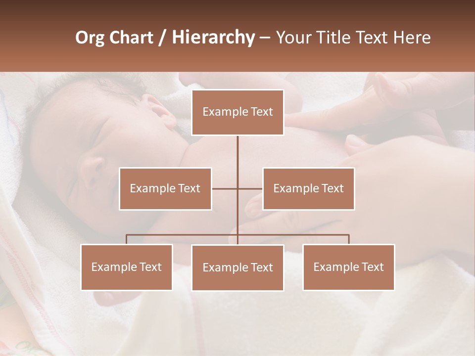 A Baby Laying On A Blanket Being Held By A Person PowerPoint Template