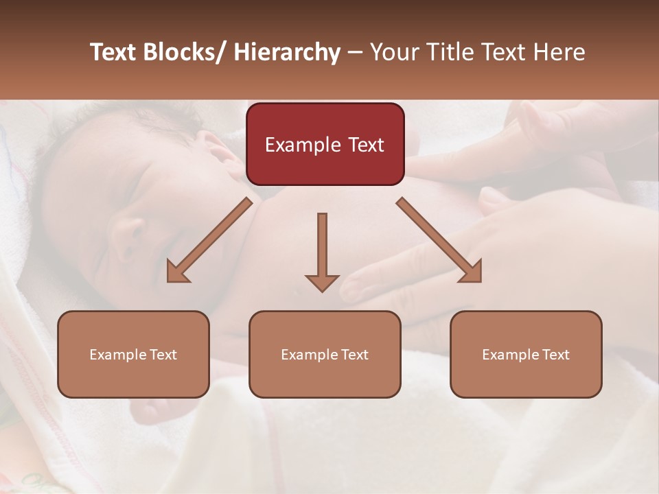 A Baby Laying On A Blanket Being Held By A Person PowerPoint Template
