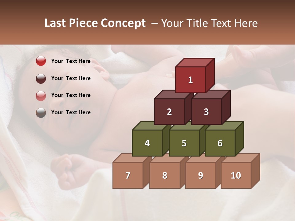 A Baby Laying On A Blanket Being Held By A Person PowerPoint Template