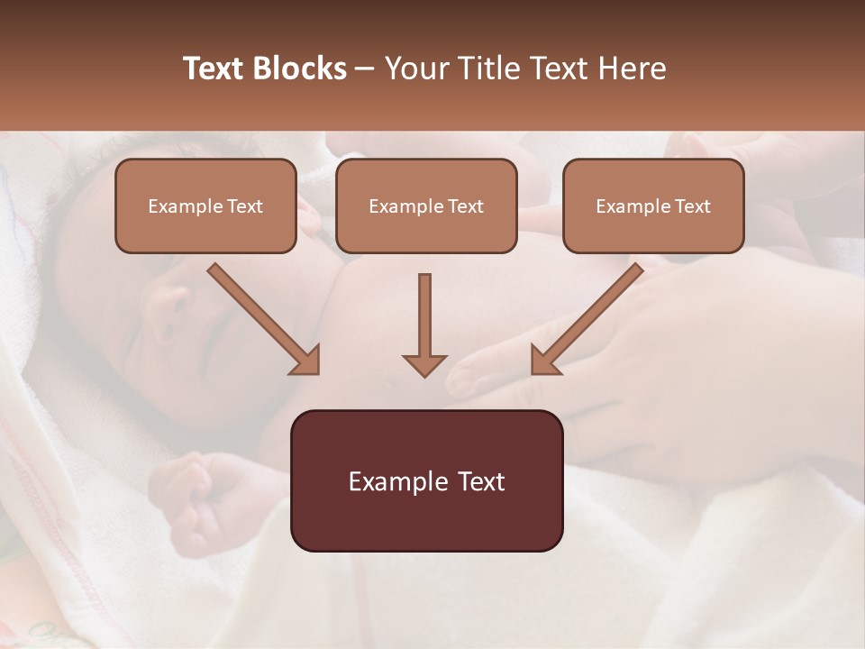 A Baby Laying On A Blanket Being Held By A Person PowerPoint Template