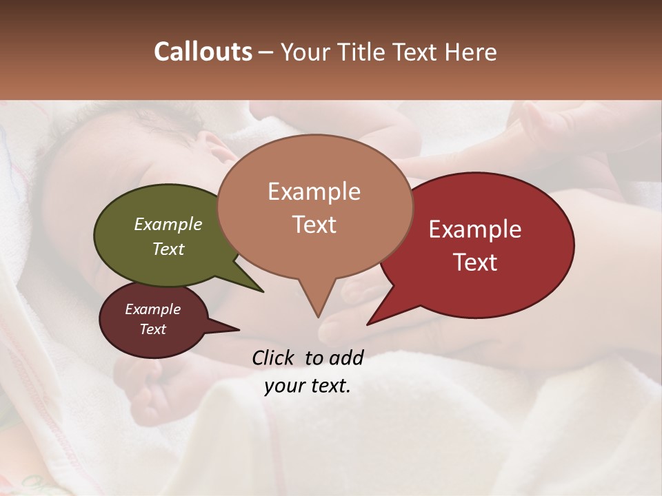 A Baby Laying On A Blanket Being Held By A Person PowerPoint Template