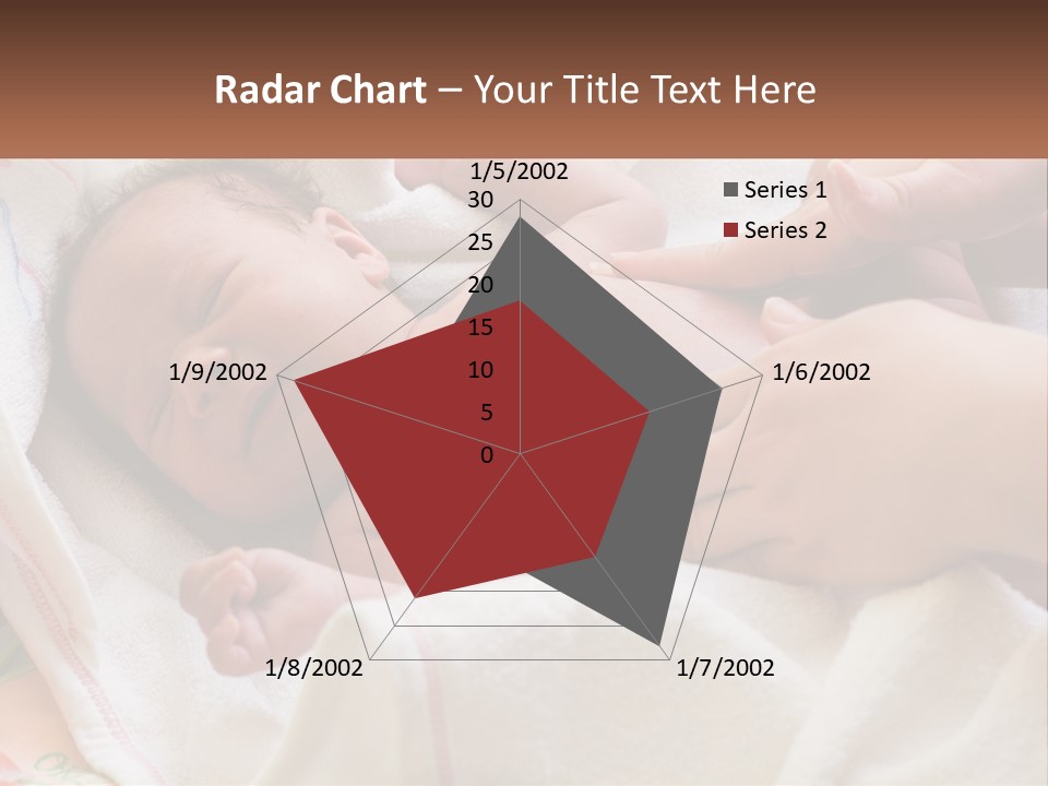 A Baby Laying On A Blanket Being Held By A Person PowerPoint Template