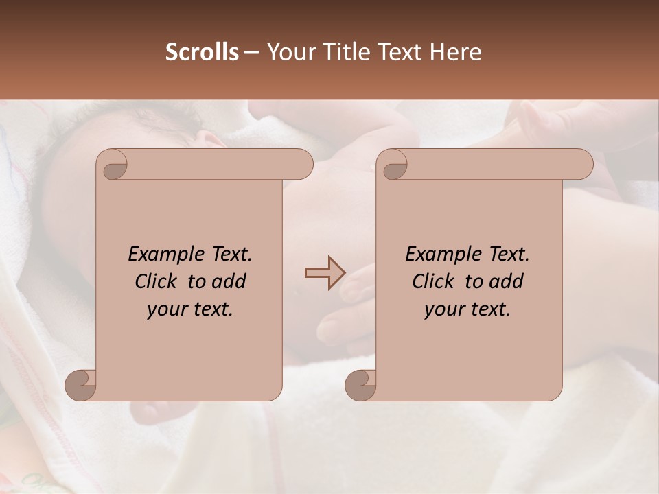 A Baby Laying On A Blanket Being Held By A Person PowerPoint Template