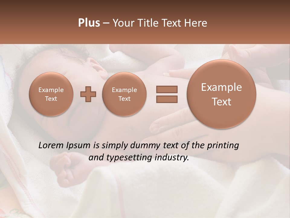 A Baby Laying On A Blanket Being Held By A Person PowerPoint Template