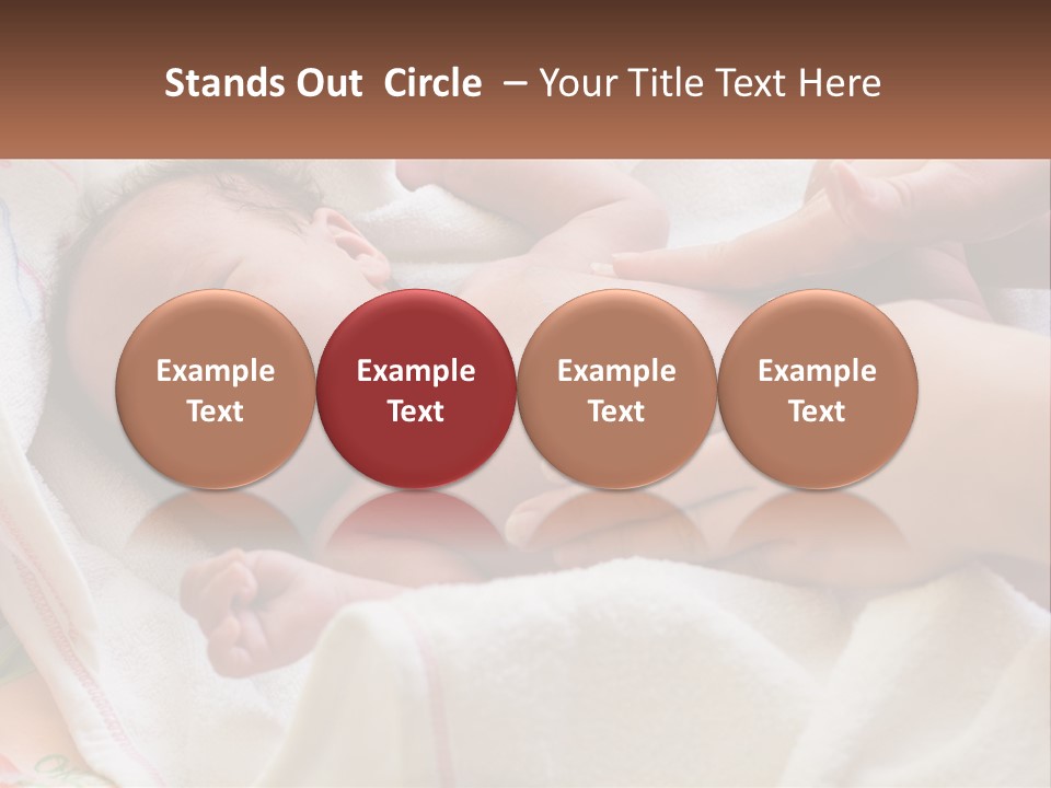 A Baby Laying On A Blanket Being Held By A Person PowerPoint Template