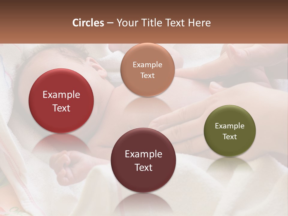 A Baby Laying On A Blanket Being Held By A Person PowerPoint Template