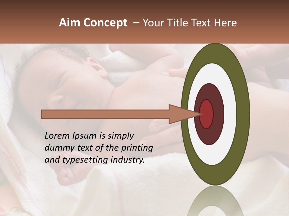 A Baby Laying On A Blanket Being Held By A Person PowerPoint Template