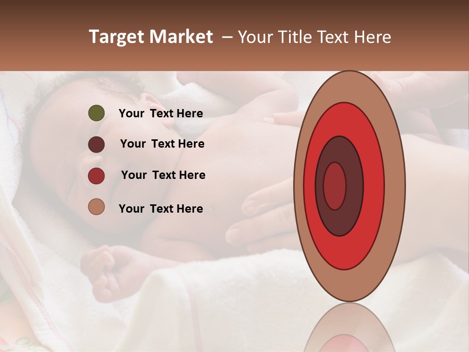 A Baby Laying On A Blanket Being Held By A Person PowerPoint Template