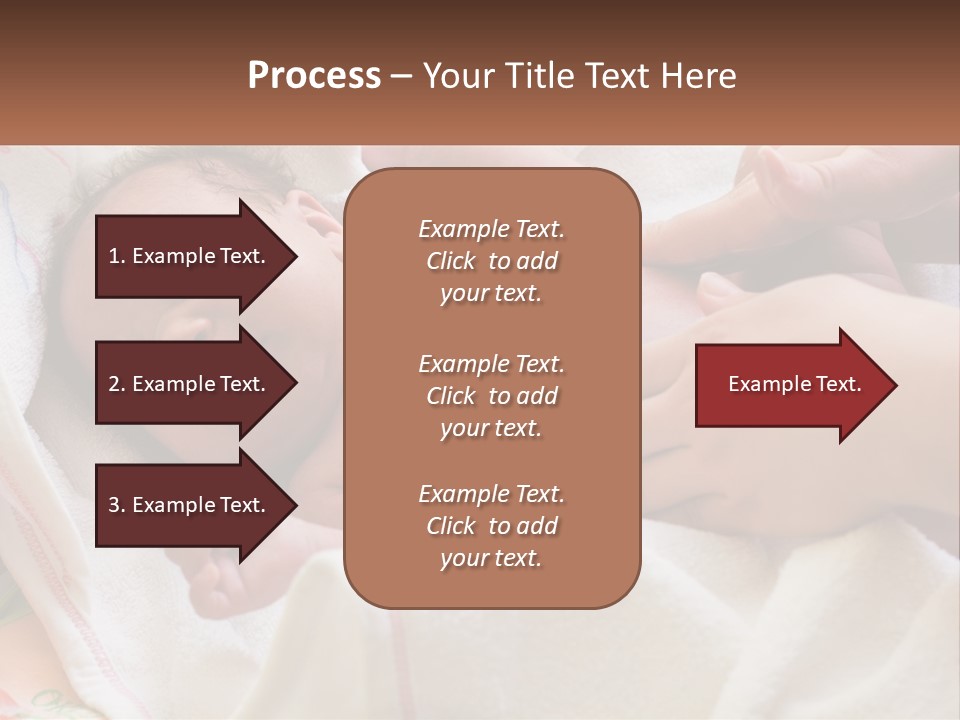 A Baby Laying On A Blanket Being Held By A Person PowerPoint Template