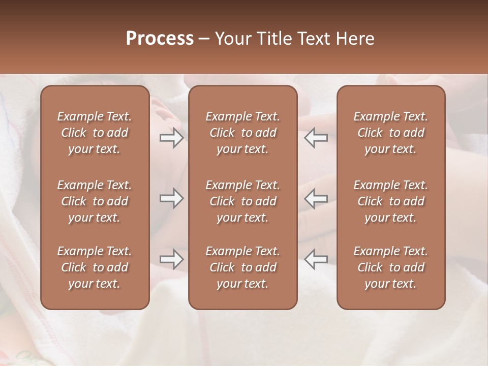 A Baby Laying On A Blanket Being Held By A Person PowerPoint Template