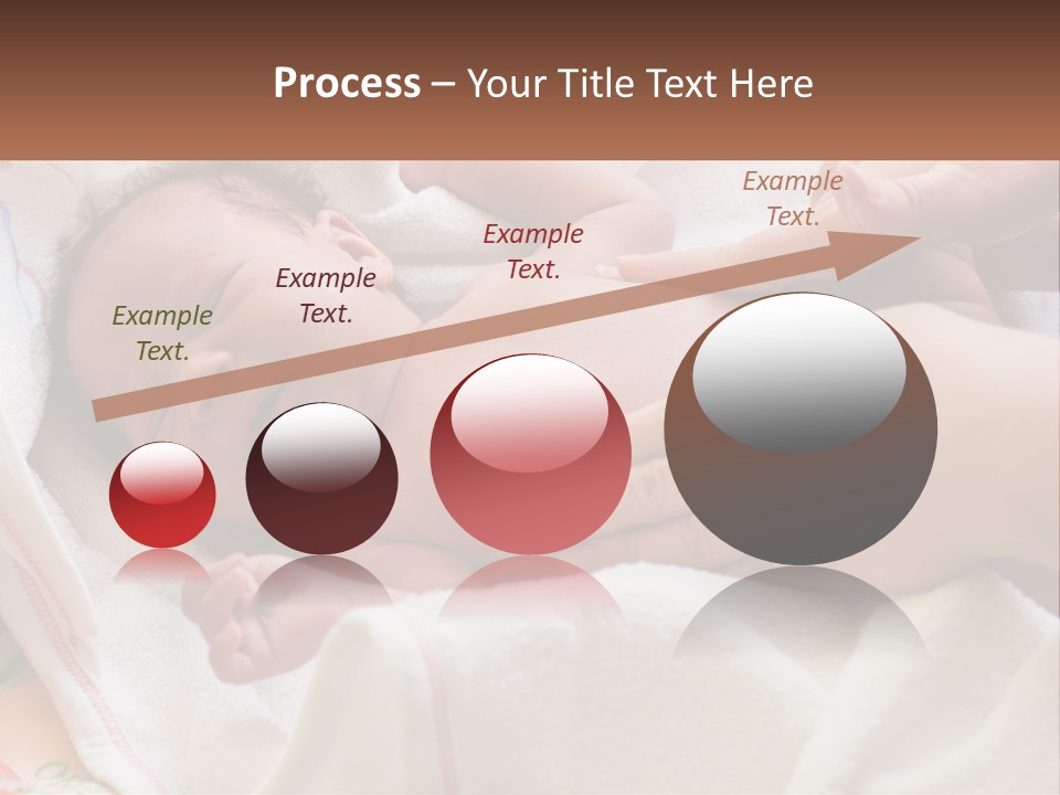 A Baby Laying On A Blanket Being Held By A Person PowerPoint Template