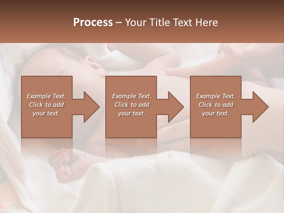 A Baby Laying On A Blanket Being Held By A Person PowerPoint Template