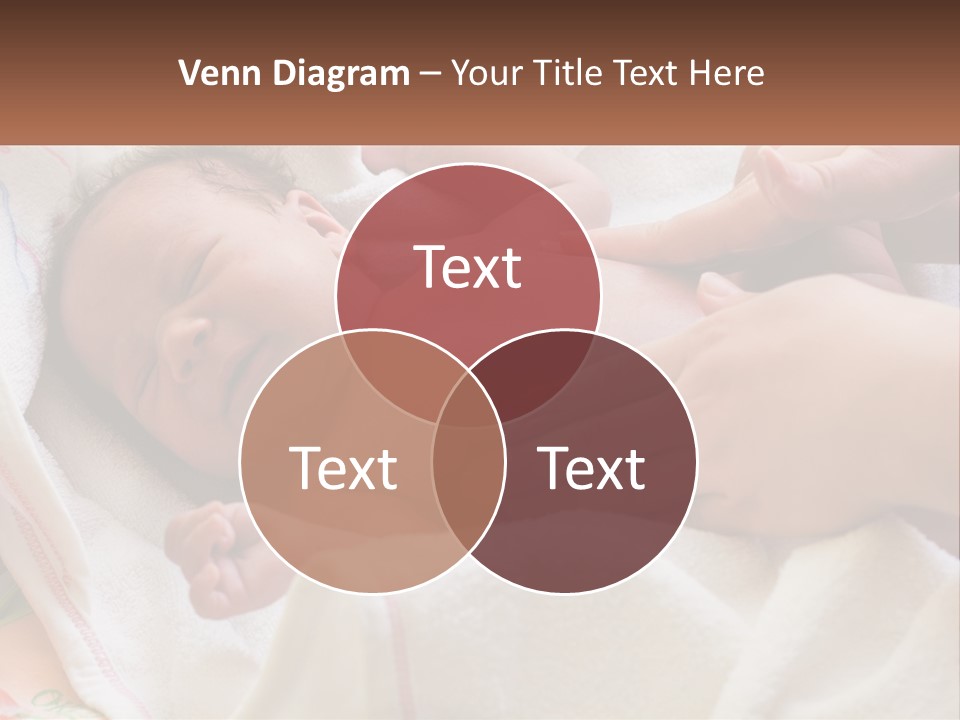 A Baby Laying On A Blanket Being Held By A Person PowerPoint Template