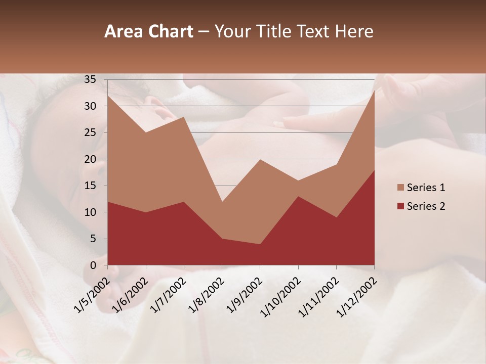 A Baby Laying On A Blanket Being Held By A Person PowerPoint Template