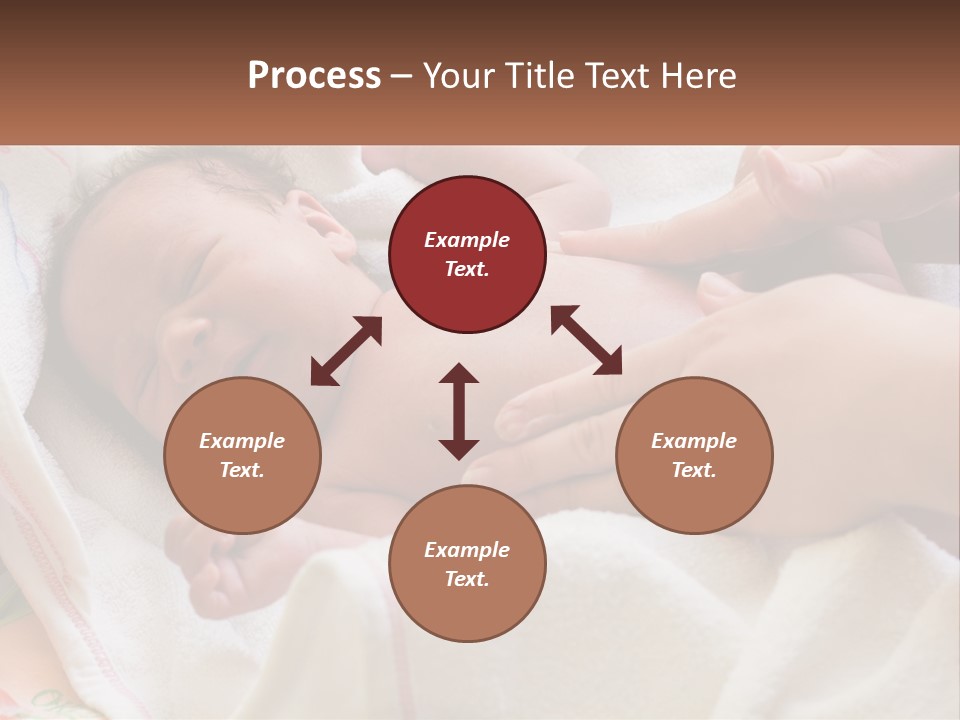 A Baby Laying On A Blanket Being Held By A Person PowerPoint Template