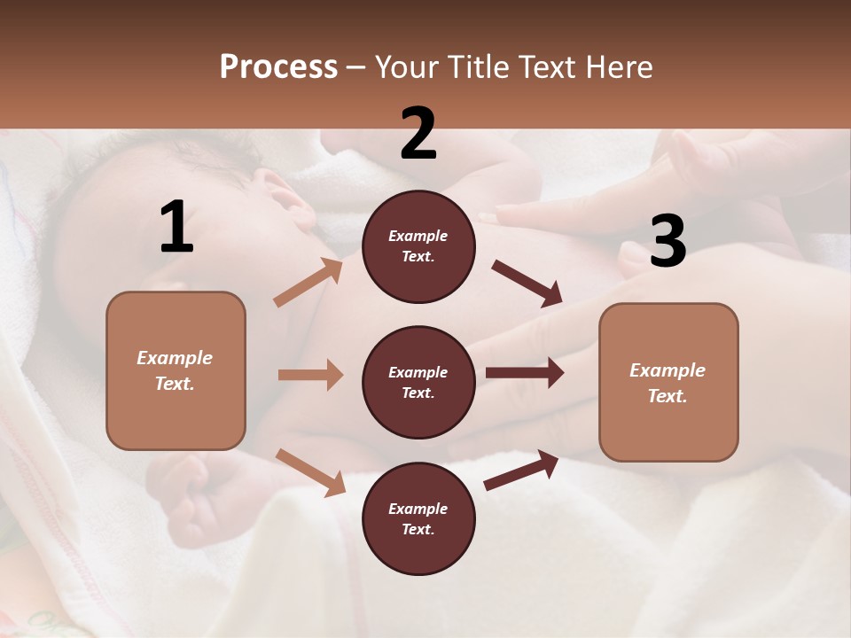 A Baby Laying On A Blanket Being Held By A Person PowerPoint Template