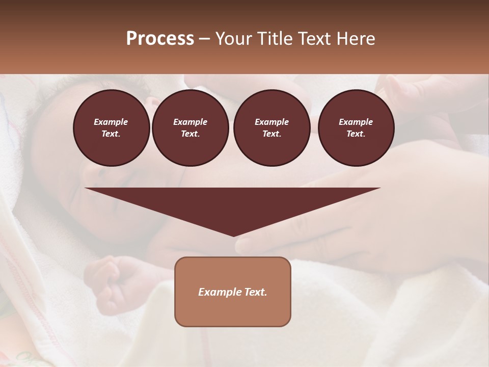 A Baby Laying On A Blanket Being Held By A Person PowerPoint Template