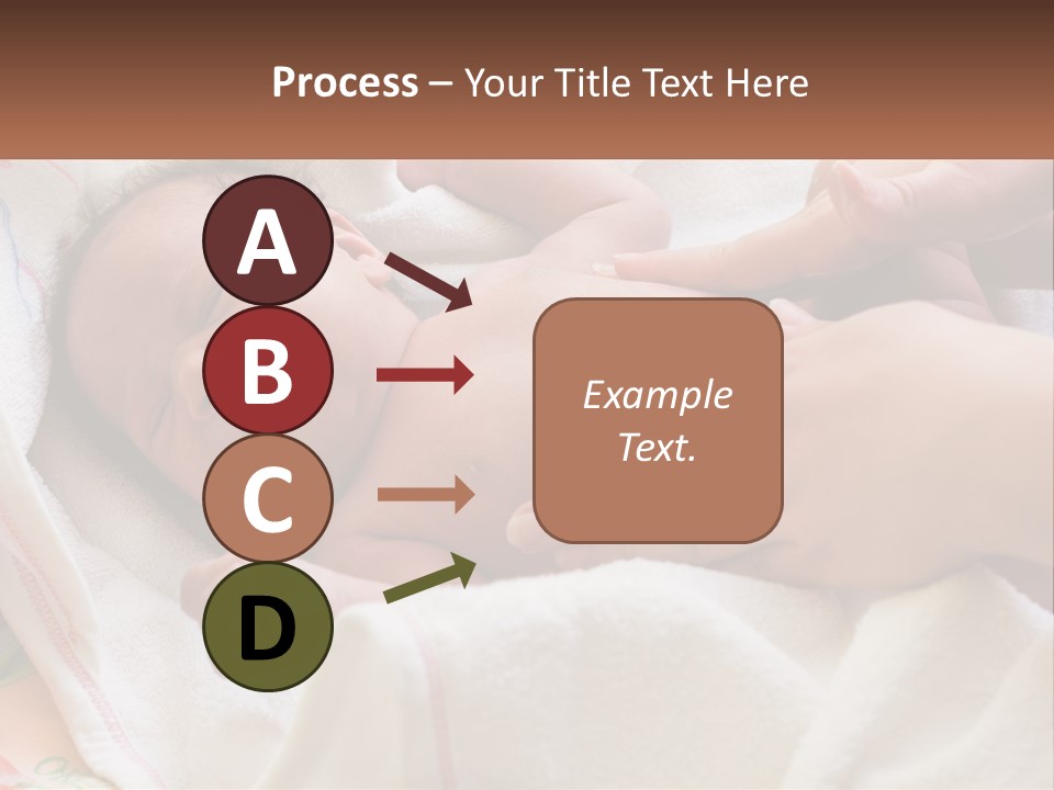 A Baby Laying On A Blanket Being Held By A Person PowerPoint Template