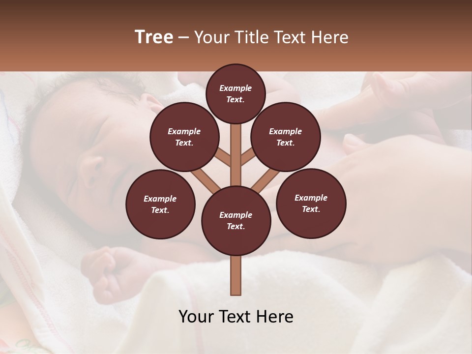 A Baby Laying On A Blanket Being Held By A Person PowerPoint Template