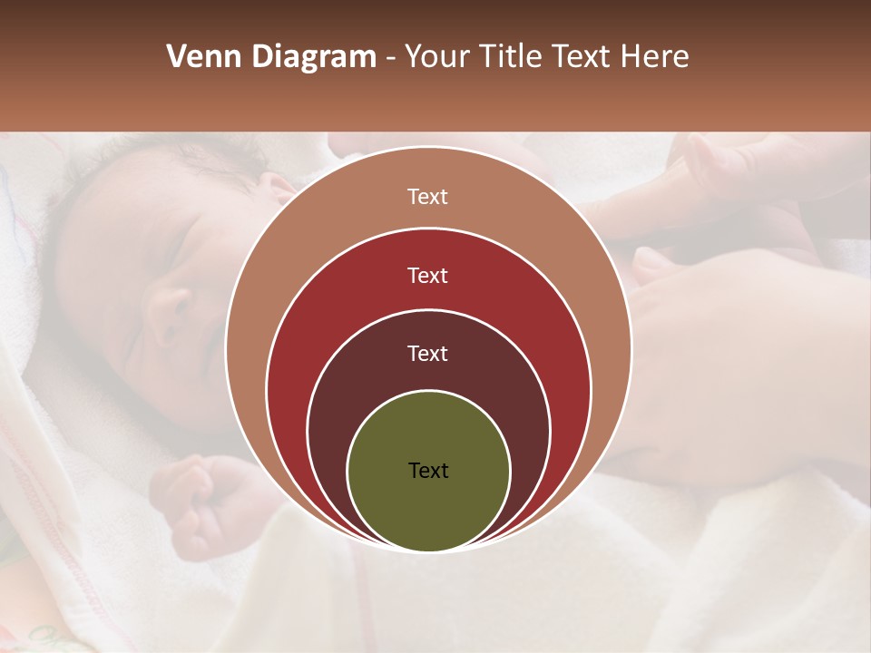 A Baby Laying On A Blanket Being Held By A Person PowerPoint Template