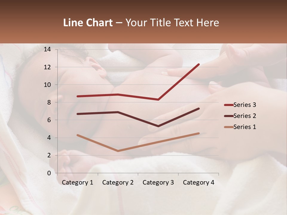 A Baby Laying On A Blanket Being Held By A Person PowerPoint Template