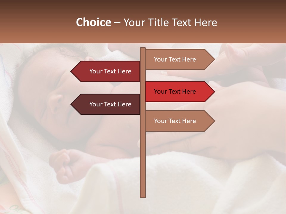 A Baby Laying On A Blanket Being Held By A Person PowerPoint Template