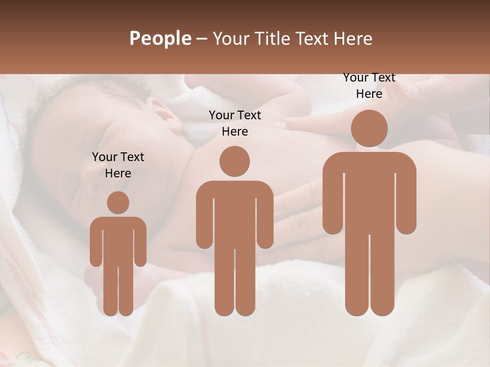 A Baby Laying On A Blanket Being Held By A Person PowerPoint Template