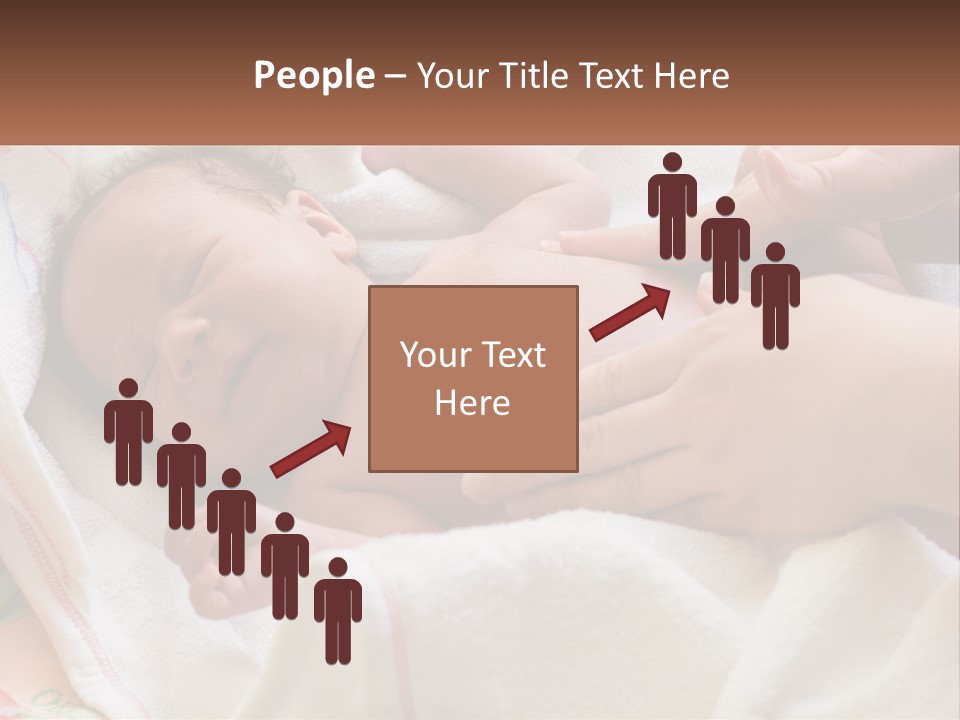 A Baby Laying On A Blanket Being Held By A Person PowerPoint Template