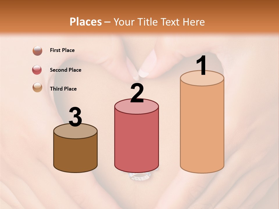 A Woman's Stomach With A Ring In The Shape Of A Heart PowerPoint Template