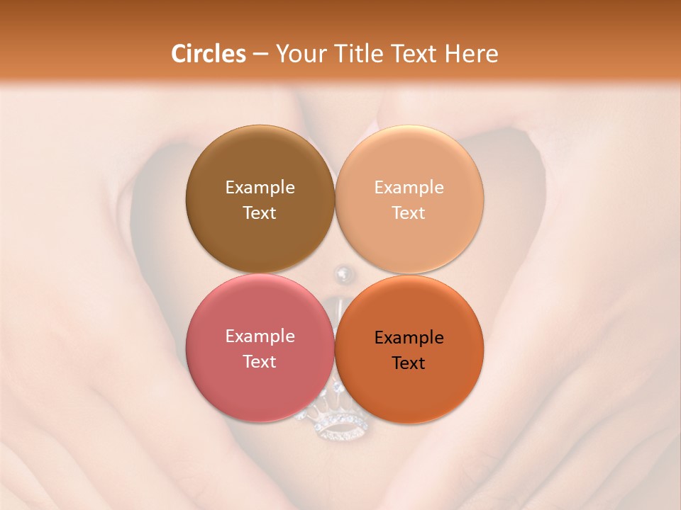 A Woman's Stomach With A Ring In The Shape Of A Heart PowerPoint Template