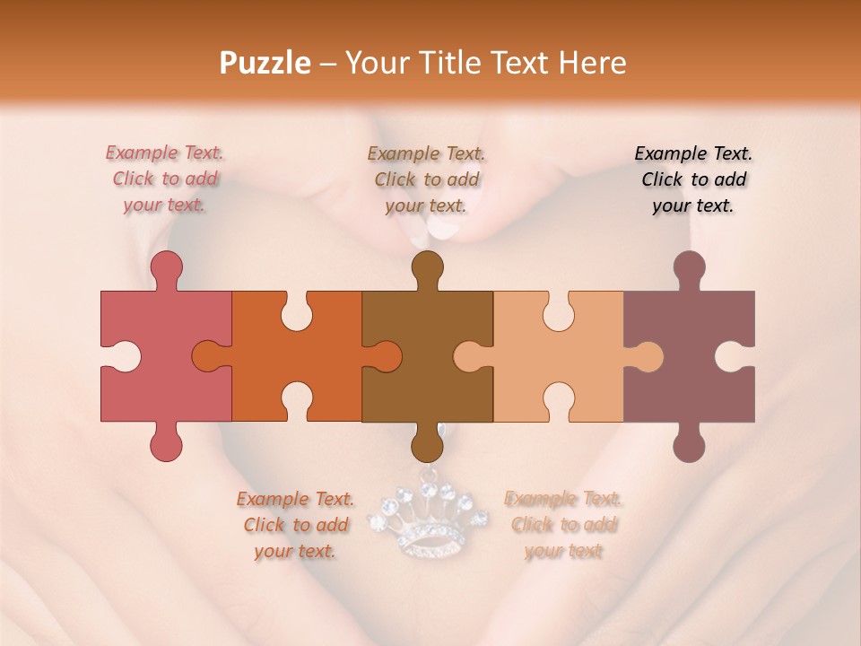 A Woman's Stomach With A Ring In The Shape Of A Heart PowerPoint Template