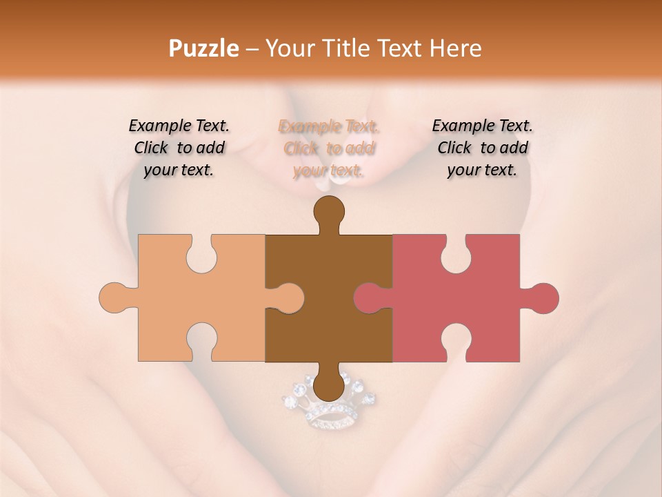 A Woman's Stomach With A Ring In The Shape Of A Heart PowerPoint Template