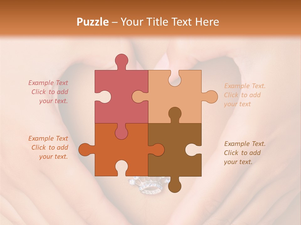 A Woman's Stomach With A Ring In The Shape Of A Heart PowerPoint Template