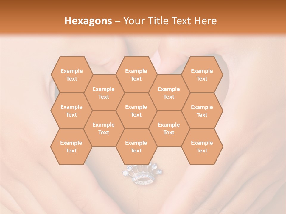 A Woman's Stomach With A Ring In The Shape Of A Heart PowerPoint Template