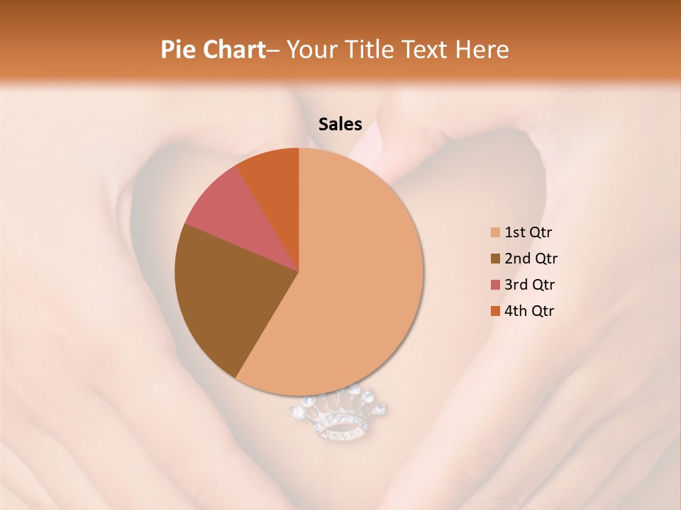 A Woman's Stomach With A Ring In The Shape Of A Heart PowerPoint Template