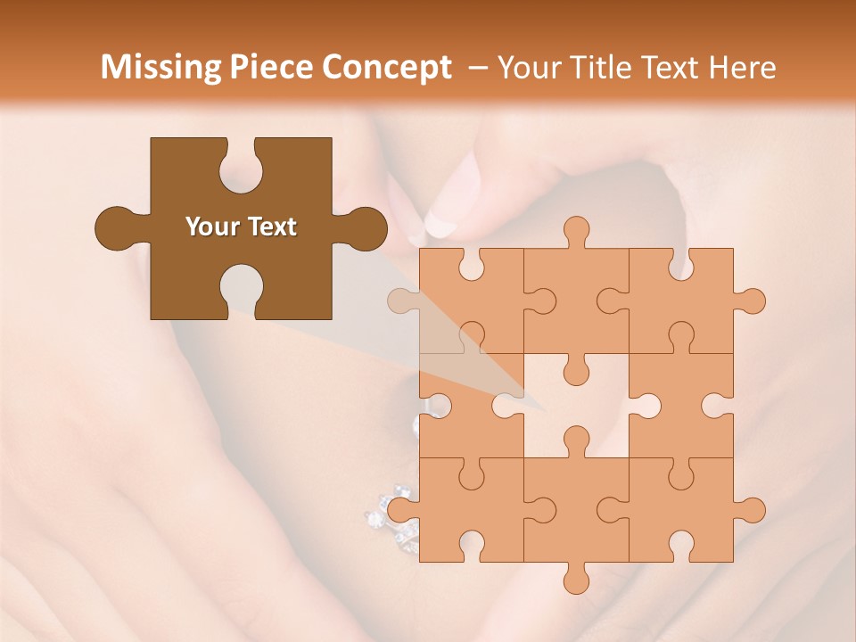 A Woman's Stomach With A Ring In The Shape Of A Heart PowerPoint Template