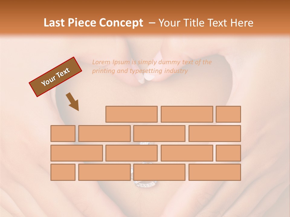 A Woman's Stomach With A Ring In The Shape Of A Heart PowerPoint Template