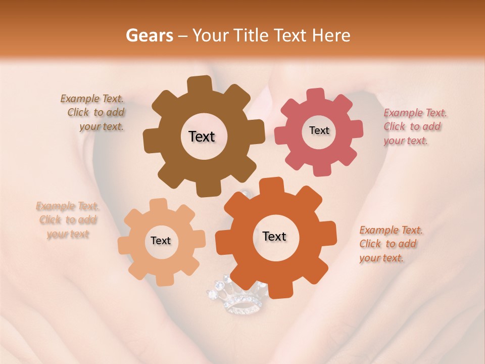 A Woman's Stomach With A Ring In The Shape Of A Heart PowerPoint Template