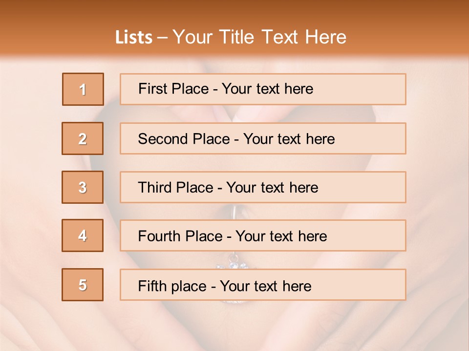 A Woman's Stomach With A Ring In The Shape Of A Heart PowerPoint Template