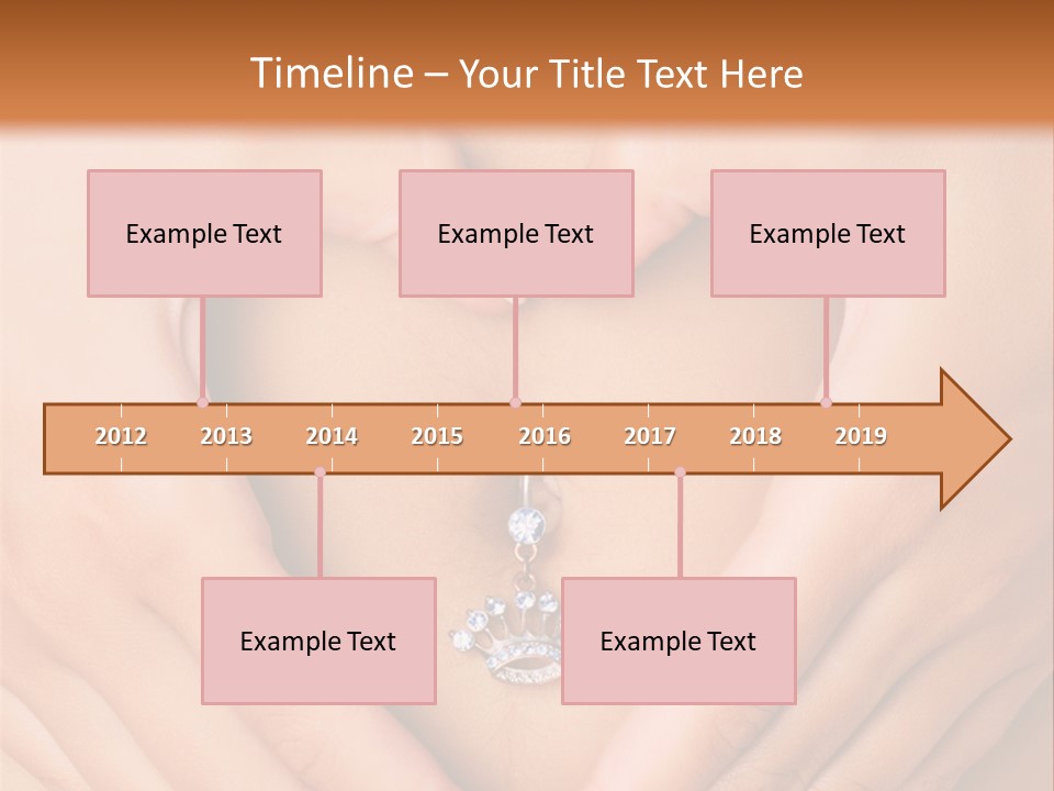 A Woman's Stomach With A Ring In The Shape Of A Heart PowerPoint Template