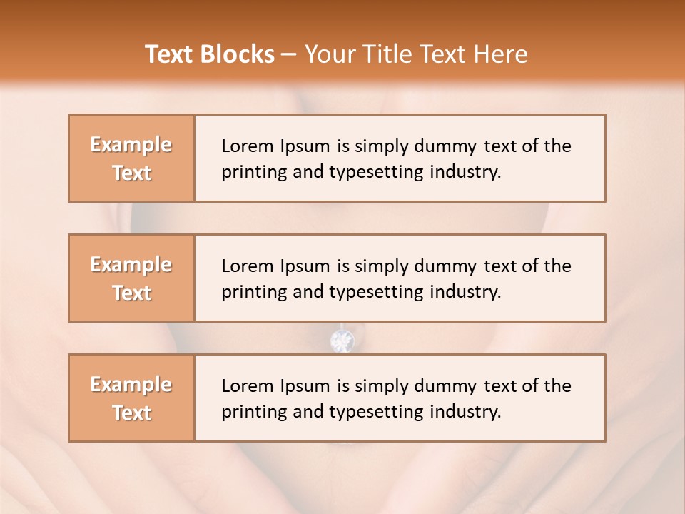 A Woman's Stomach With A Ring In The Shape Of A Heart PowerPoint Template