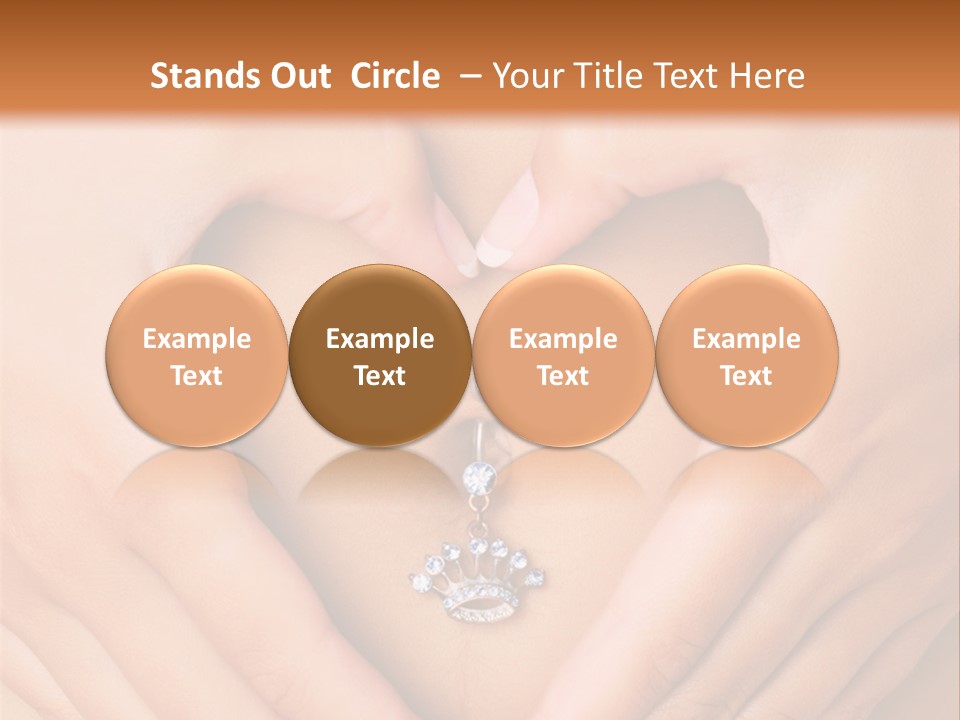 A Woman's Stomach With A Ring In The Shape Of A Heart PowerPoint Template