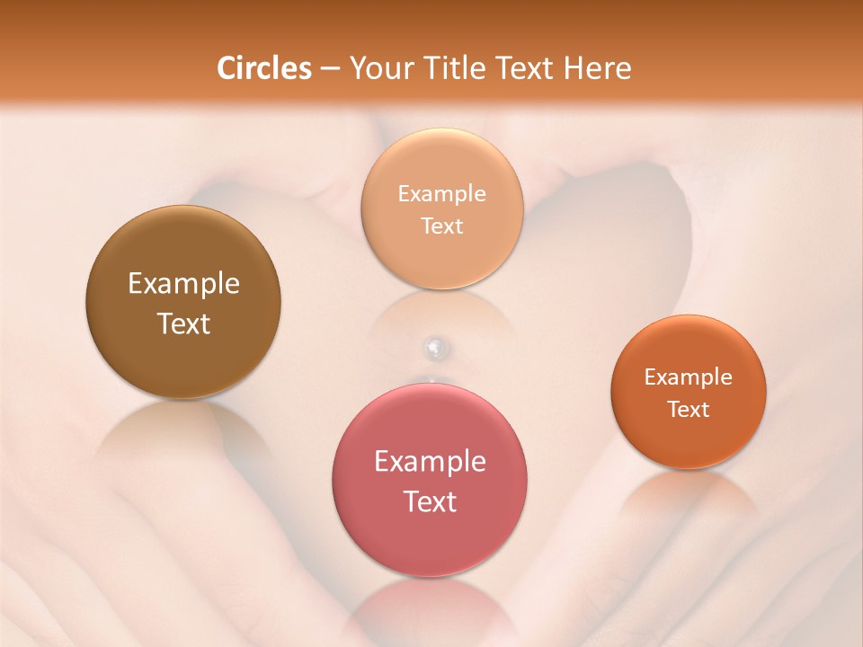 A Woman's Stomach With A Ring In The Shape Of A Heart PowerPoint Template