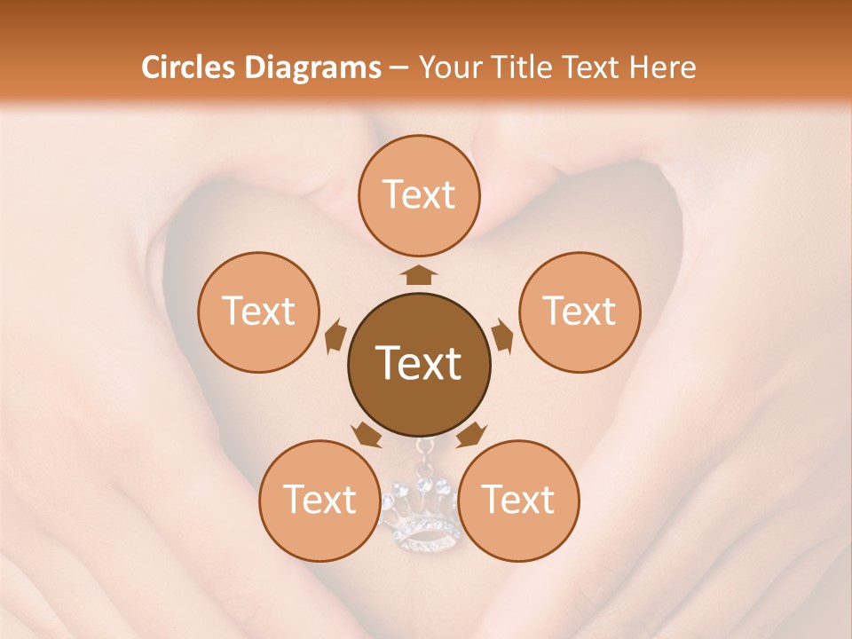 A Woman's Stomach With A Ring In The Shape Of A Heart PowerPoint Template