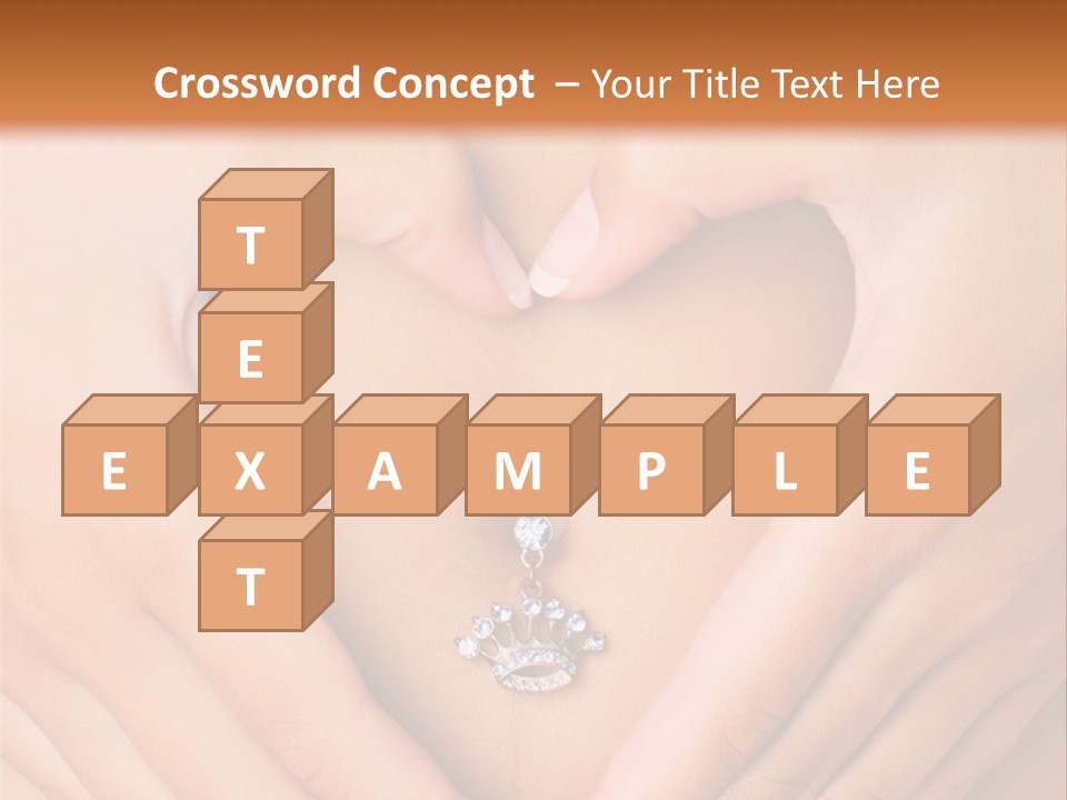 A Woman's Stomach With A Ring In The Shape Of A Heart PowerPoint Template